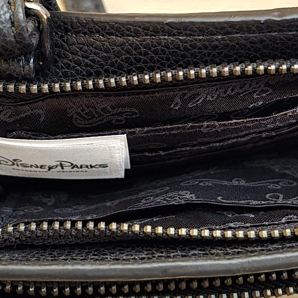 Black Plaid Crossbody Wallet with Stud Accents - Picture 4 of 8